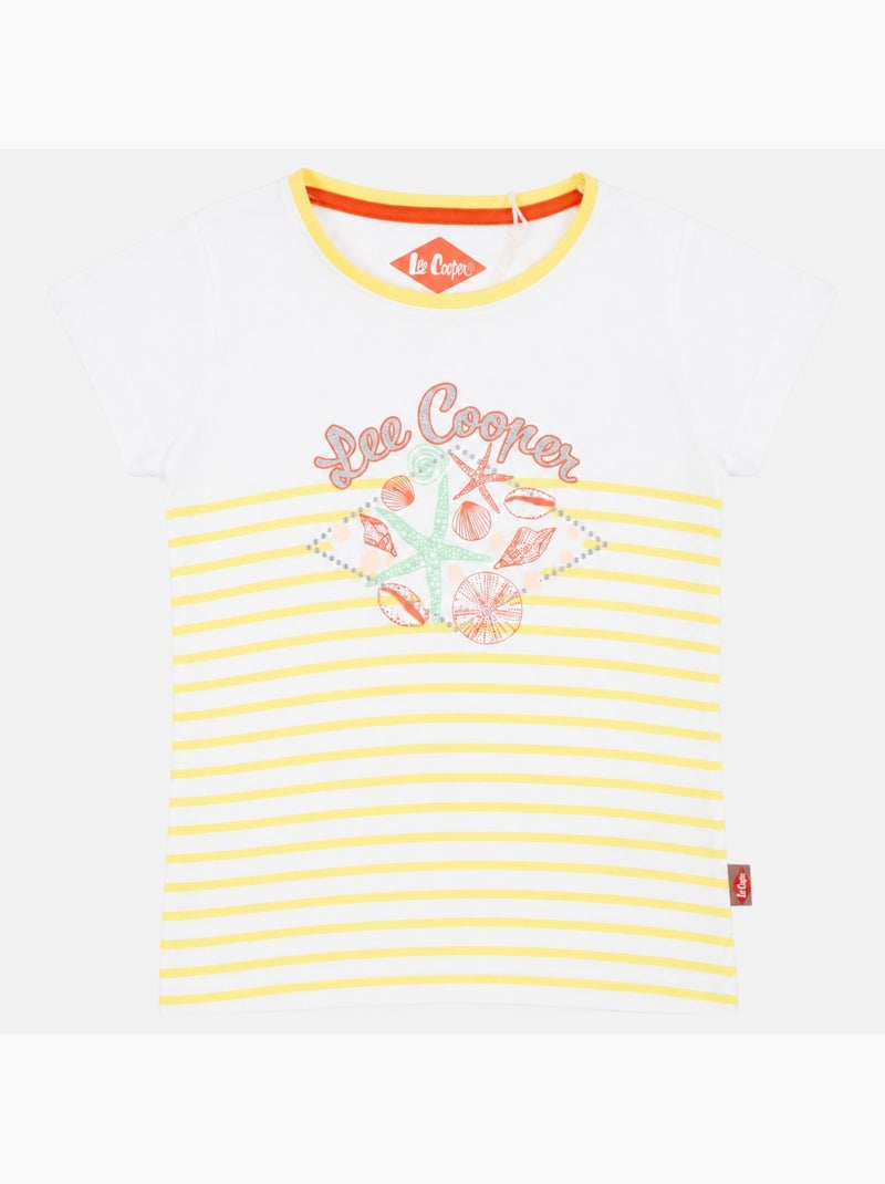 Lee Cooper - T-shirt manga curta menina Amarelo - Kiabi