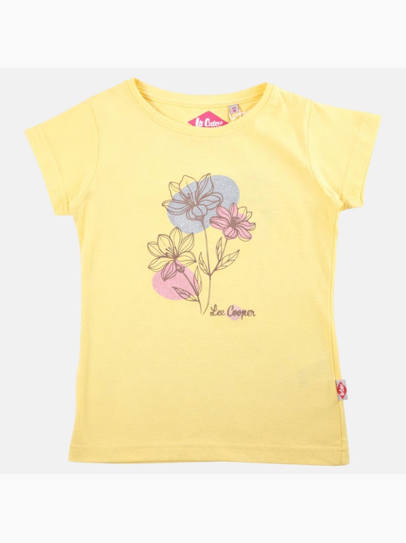Lee Cooper - T-shirt manga curta  menina Amarelo - Kiabi