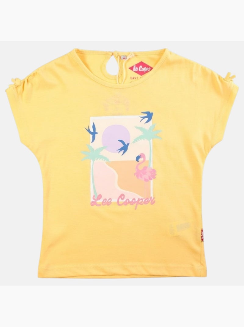 Lee Cooper - T-shirt manga curta  menina Amarelo - Kiabi