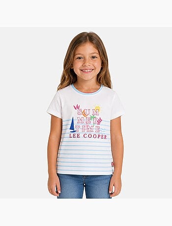 Lee Cooper - T-shirt manga curta menina