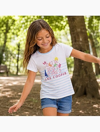 Lee Cooper - T-shirt manga curta menina
