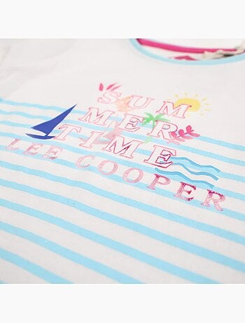 Lee Cooper - T-shirt manga curta menina
