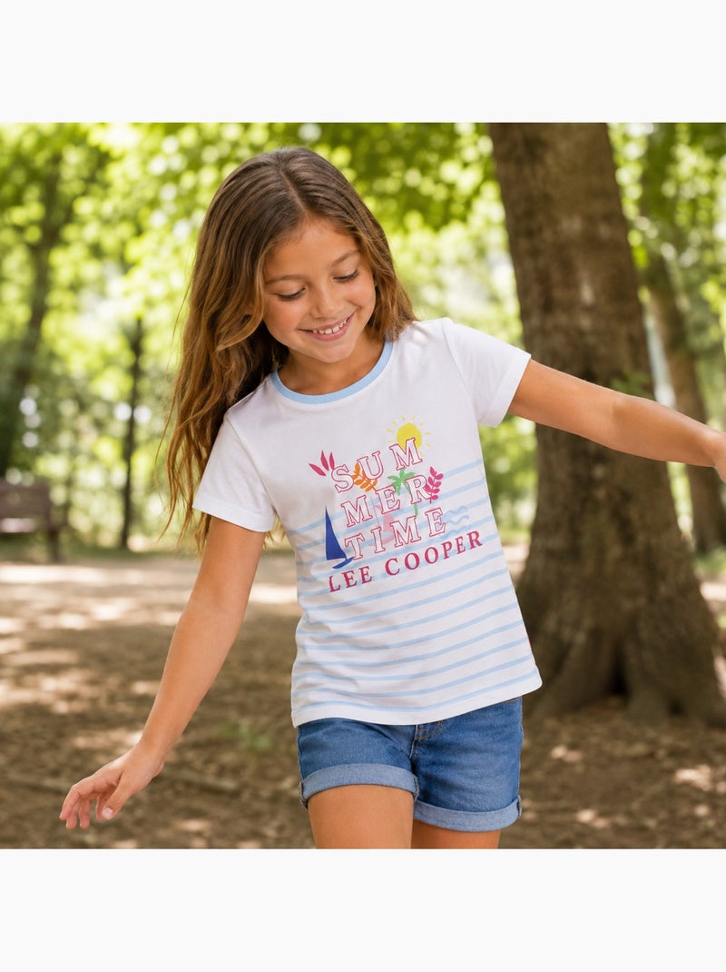 Lee Cooper - T-shirt manga curta menina Azul - Kiabi