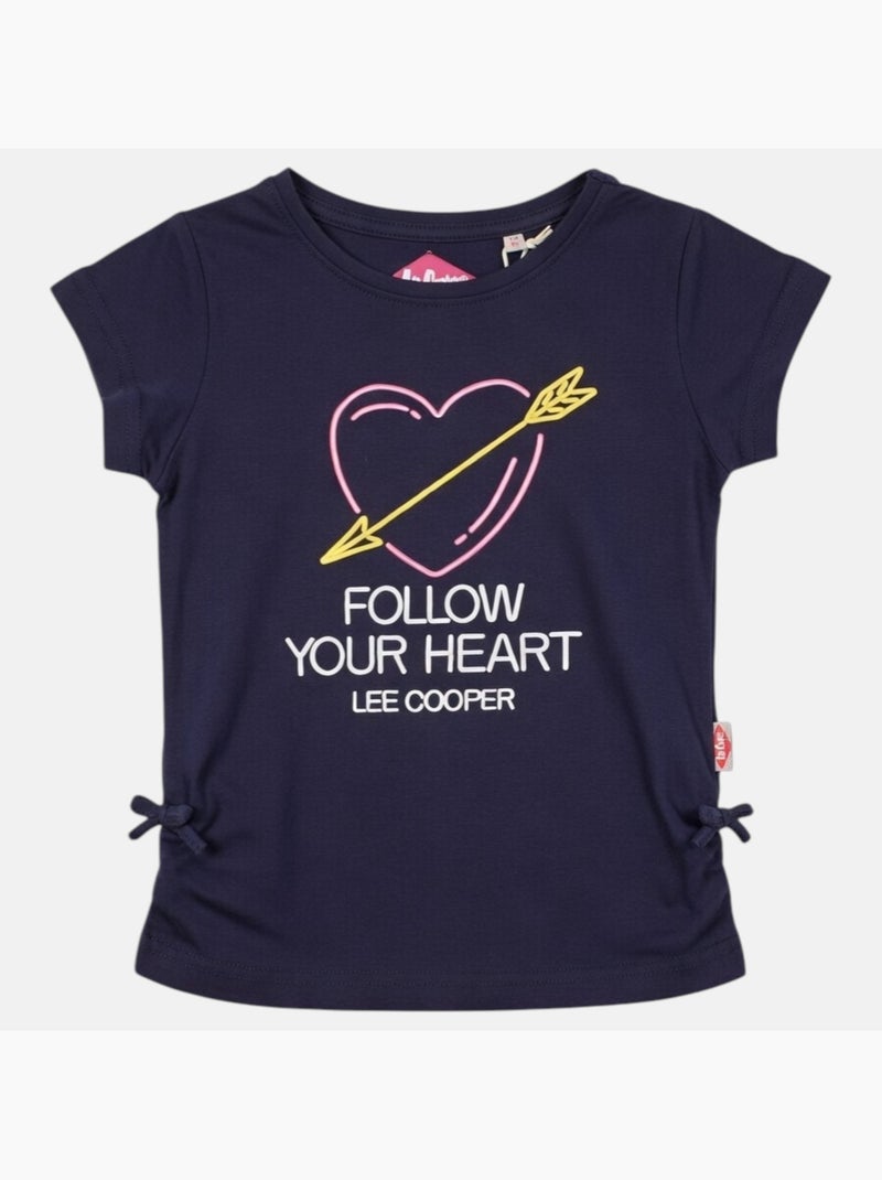Lee Cooper - T-shirt manga curta  menina Azul-marinho - Kiabi