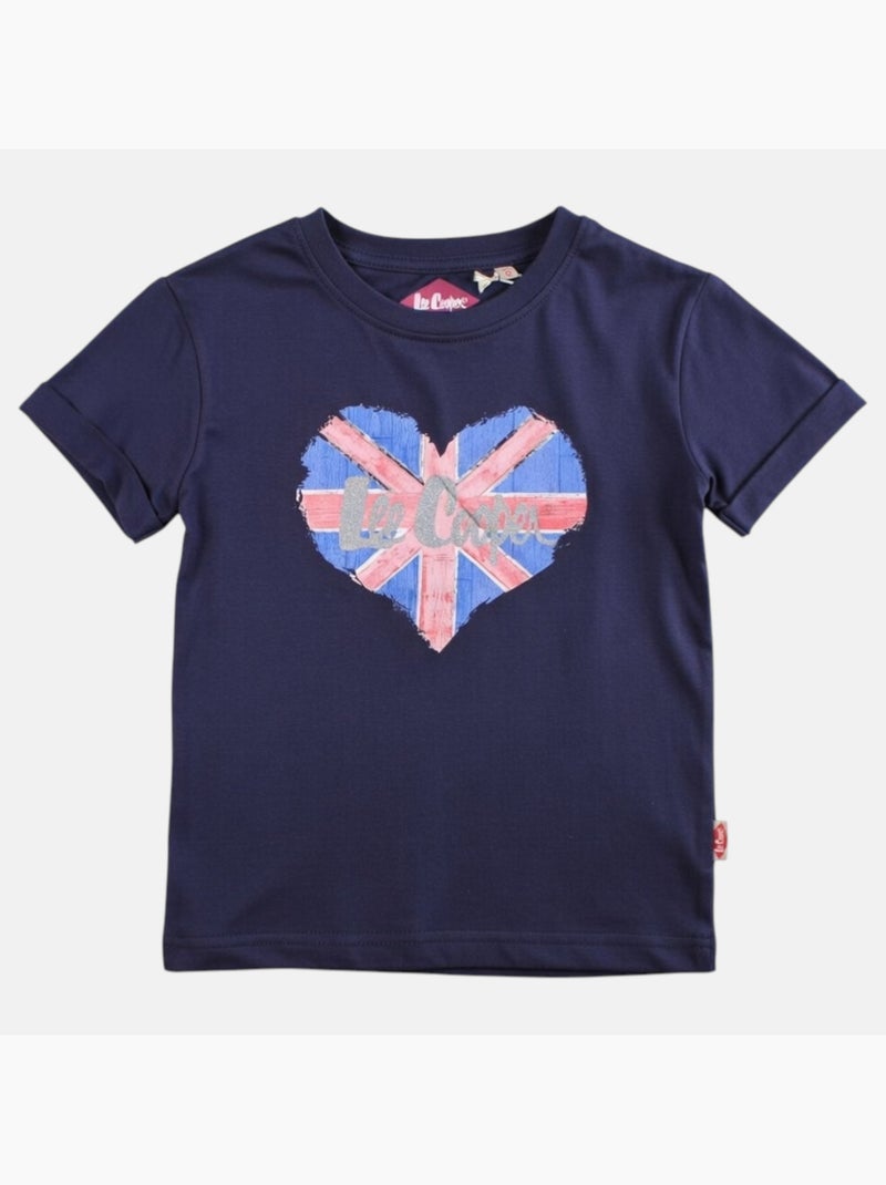 Lee Cooper - T-shirt manga curta  menina Azul-marinho - Kiabi