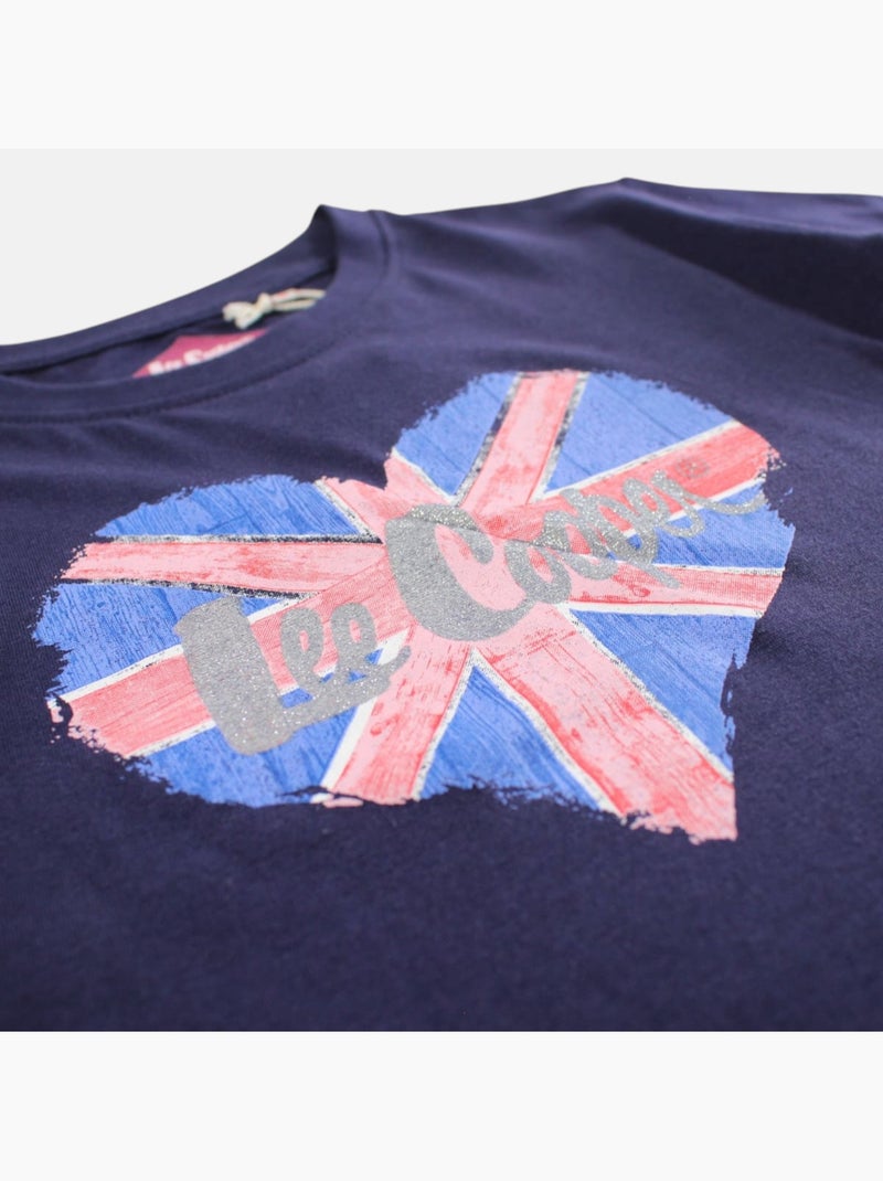 Lee Cooper - T-shirt manga curta  menina Azul-marinho - Kiabi