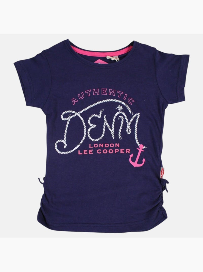 Lee Cooper - T-shirt manga curta  menina Azul-marinho - Kiabi