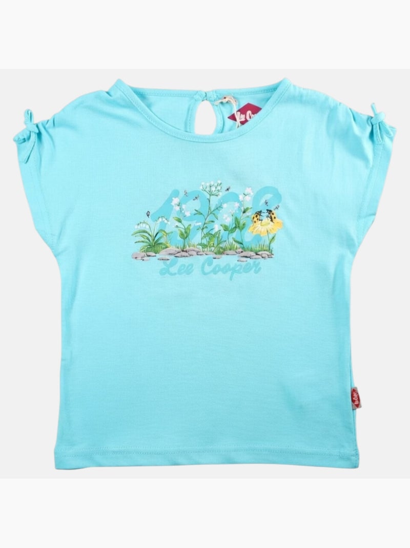 Lee Cooper - T-shirt manga curta  menina Azul - Kiabi