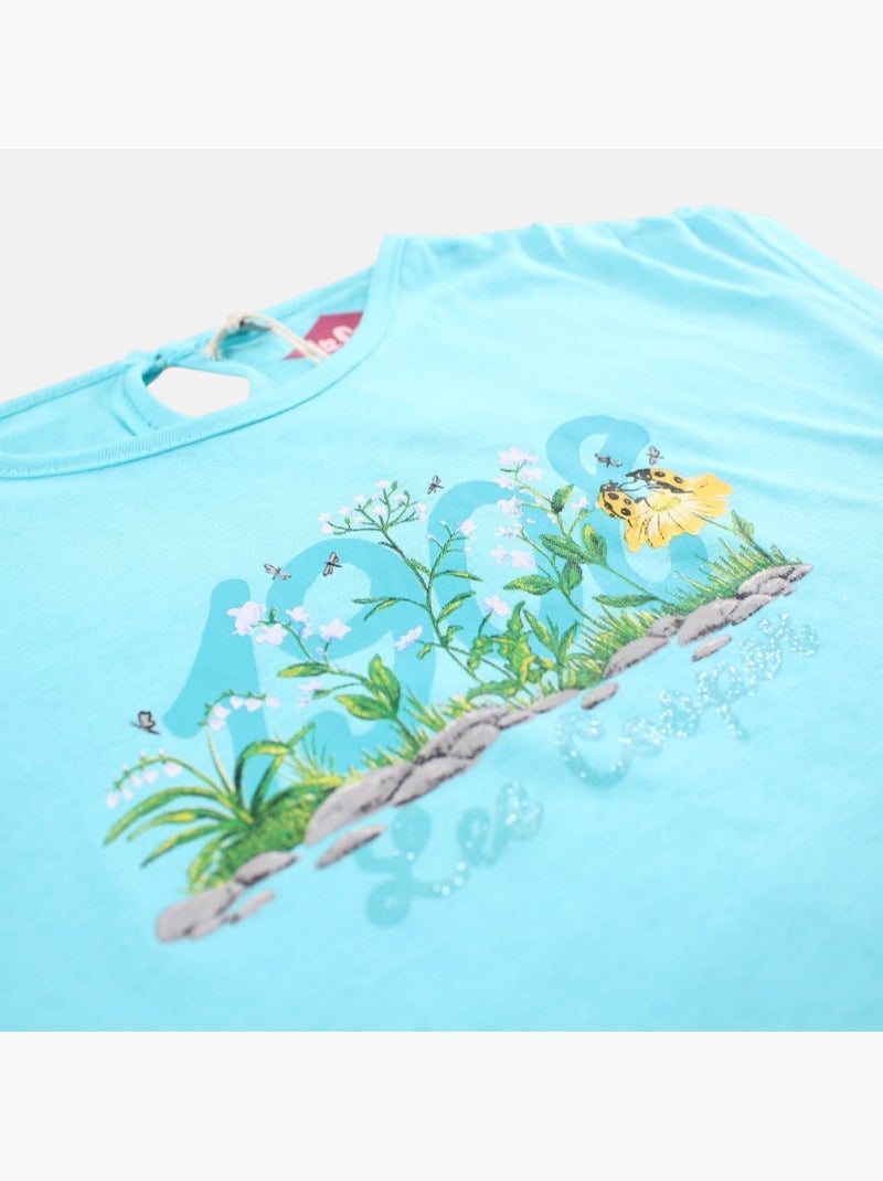 Lee Cooper - T-shirt manga curta  menina Azul - Kiabi