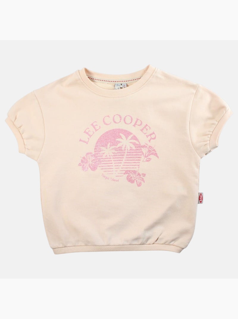 Lee Cooper - T-shirt manga curta  menina Bege - Kiabi