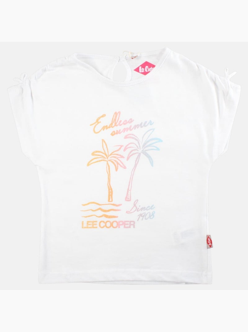 Lee Cooper - T-shirt manga curta  menina Branco - Kiabi