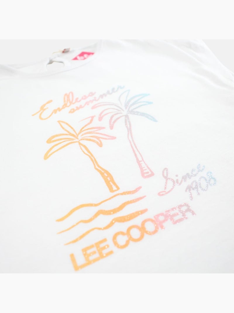 Lee Cooper - T-shirt manga curta  menina Branco - Kiabi