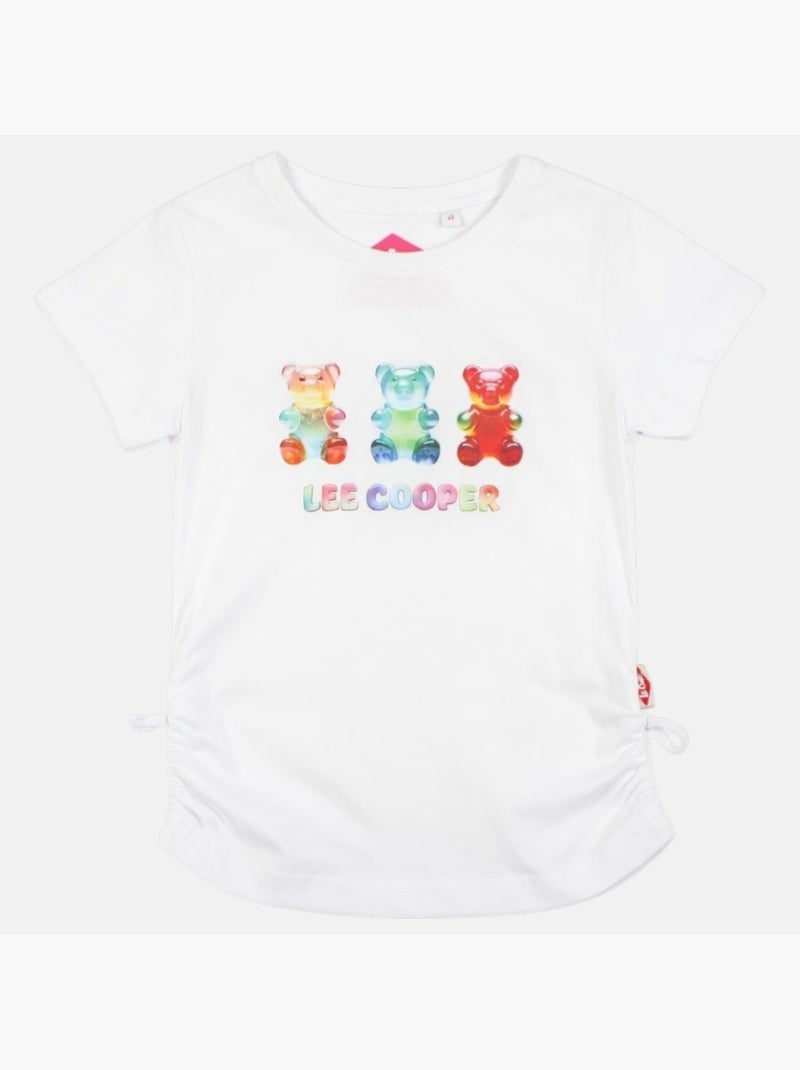 Lee Cooper - T-shirt manga curta  menina Branco - Kiabi