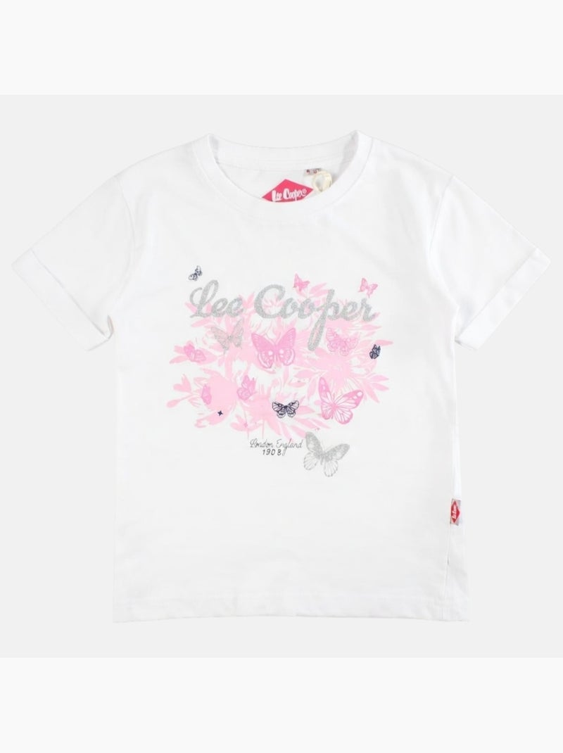 Lee Cooper - T-shirt manga curta  menina Branco - Kiabi