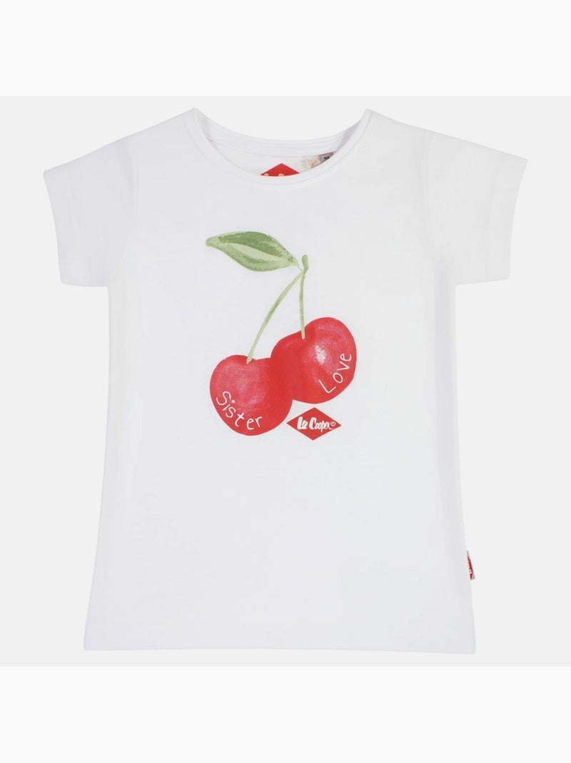 Lee Cooper - T-shirt manga curta  menina Branco - Kiabi