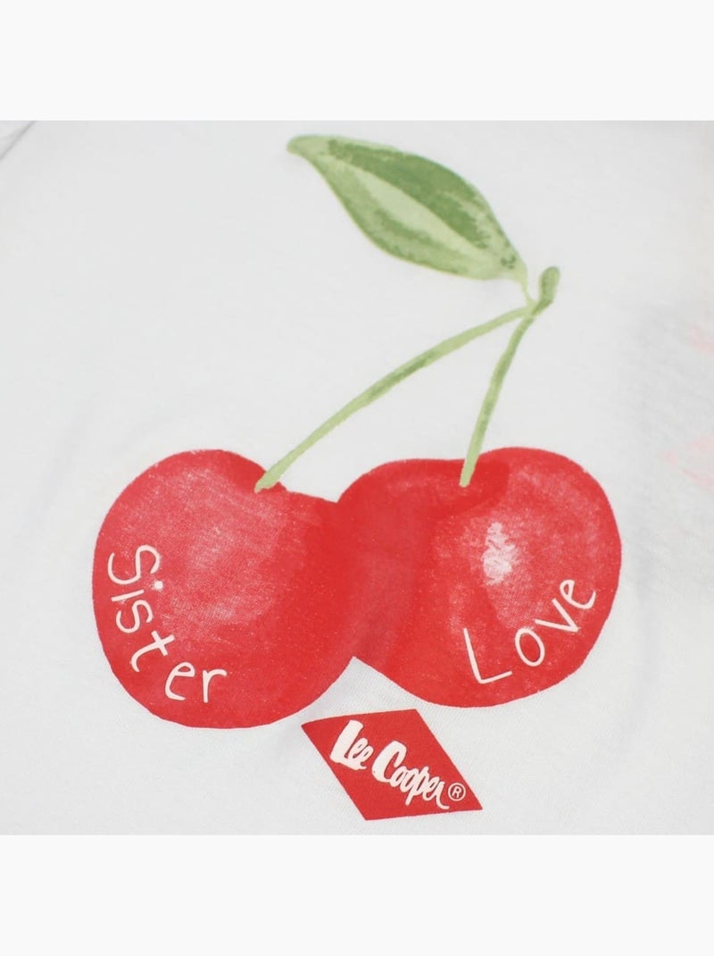 Lee Cooper - T-shirt manga curta  menina Branco - Kiabi
