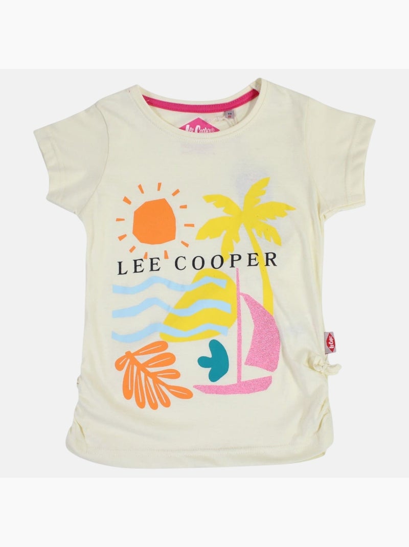 Lee Cooper - T-shirt manga curta  menina Branco - Kiabi