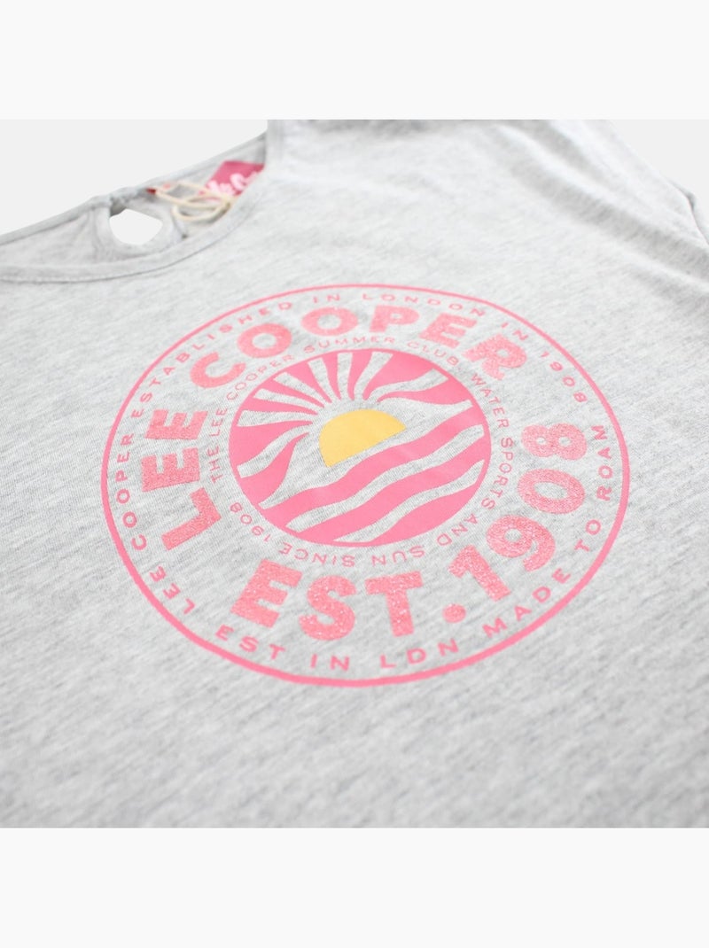 Lee Cooper - T-shirt manga curta  menina Cinza - Kiabi