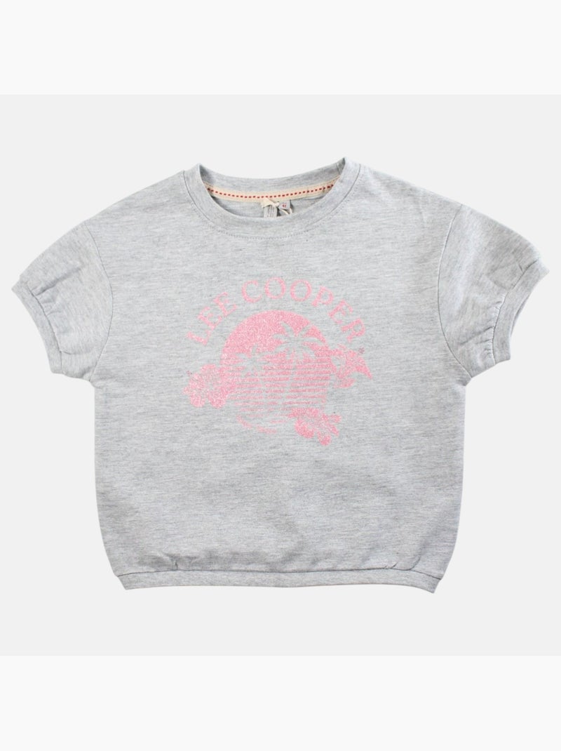 Lee Cooper - T-shirt manga curta  menina Cinza - Kiabi
