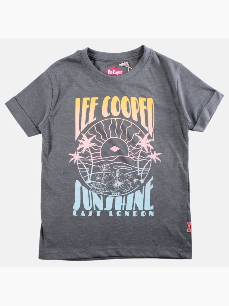 Lee Cooper - T-shirt manga curta  menina Cinza - Kiabi