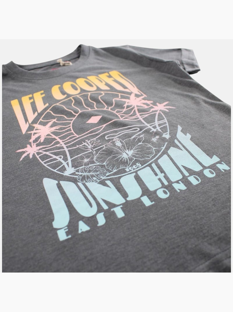 Lee Cooper - T-shirt manga curta  menina Cinza - Kiabi