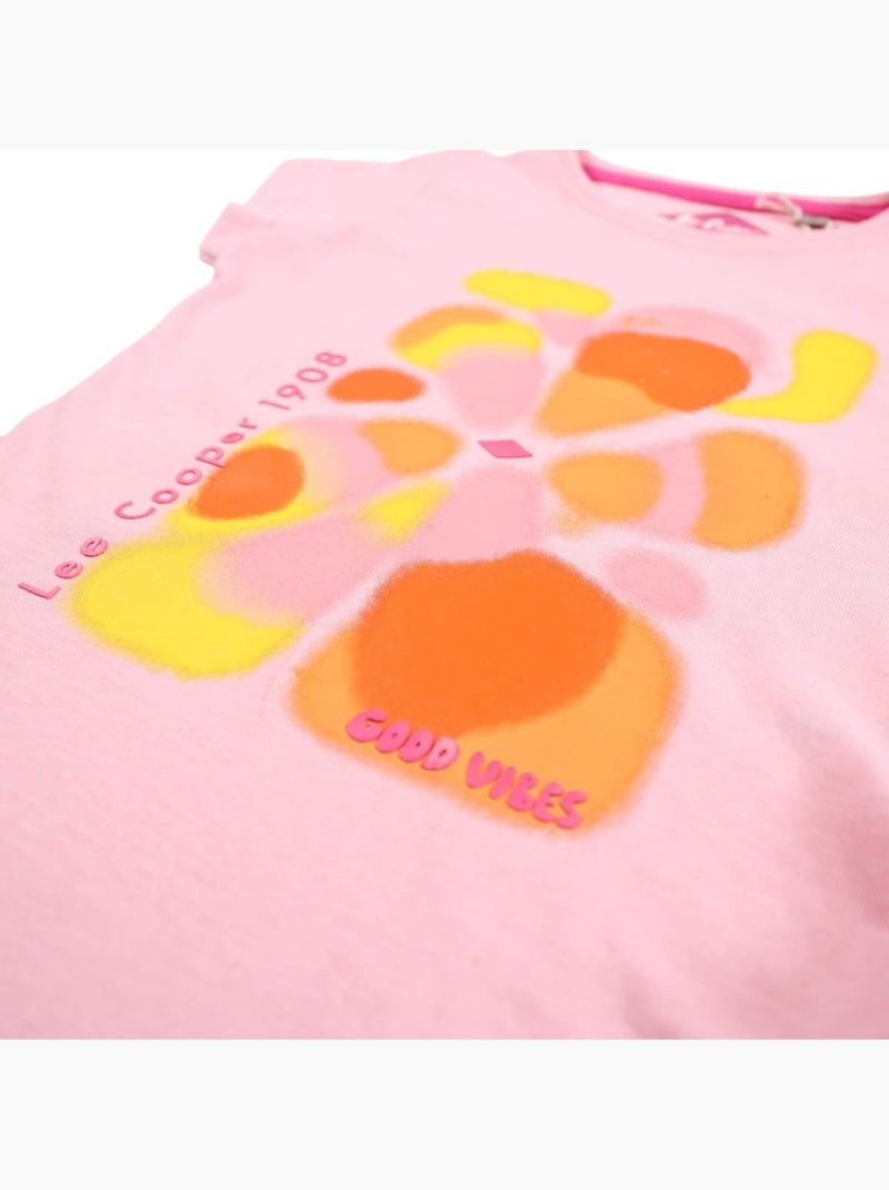 Lee Cooper - T-shirt manga curta menina estampada Rosa-claro - Kiabi