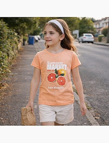 Lee Cooper - T-shirt manga curta menina