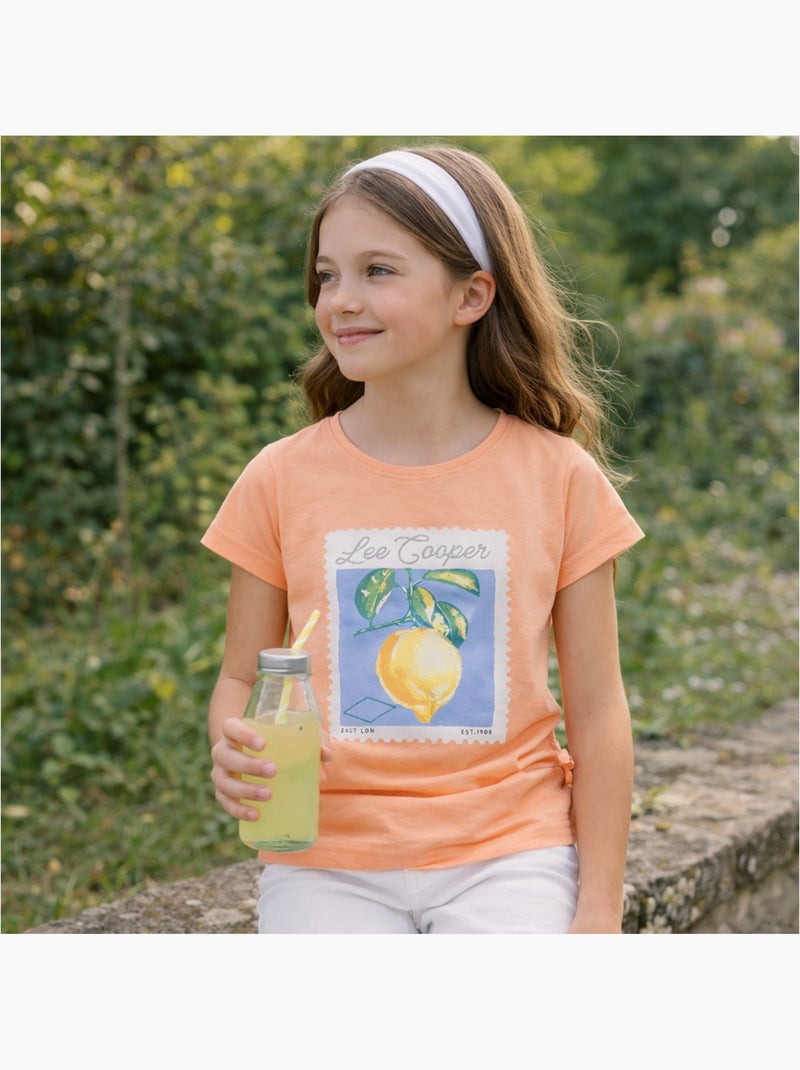 Lee Cooper - T-shirt manga curta  menina Laranja - Kiabi