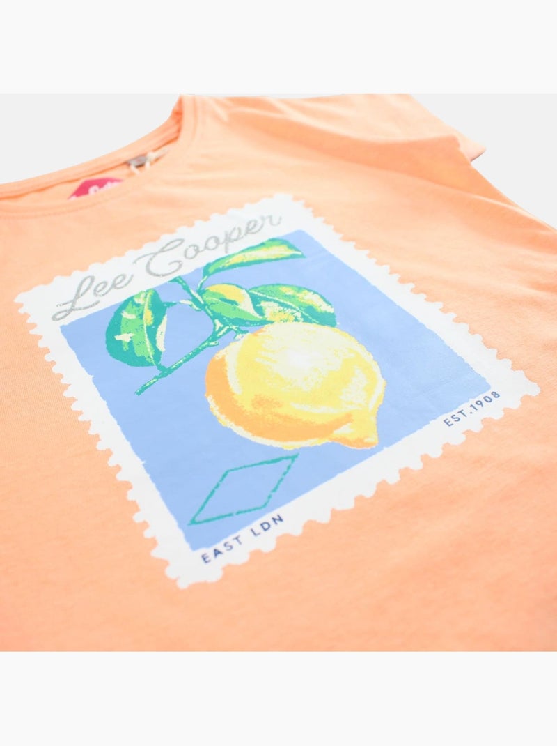 Lee Cooper - T-shirt manga curta  menina Laranja - Kiabi