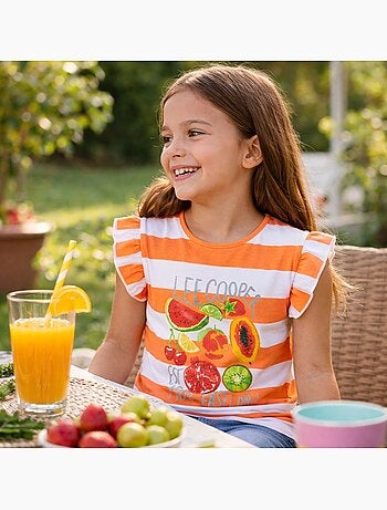 Lee Cooper - T-shirt manga curta menina