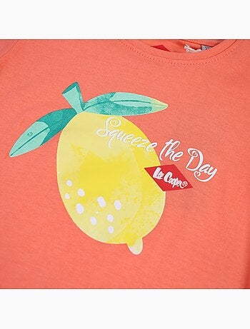 Lee Cooper - T-shirt manga curta menina