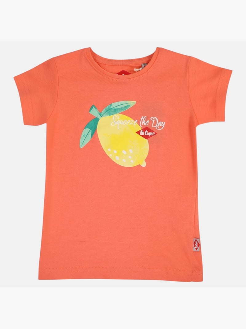 Lee Cooper - T-shirt manga curta  menina Laranja - Kiabi