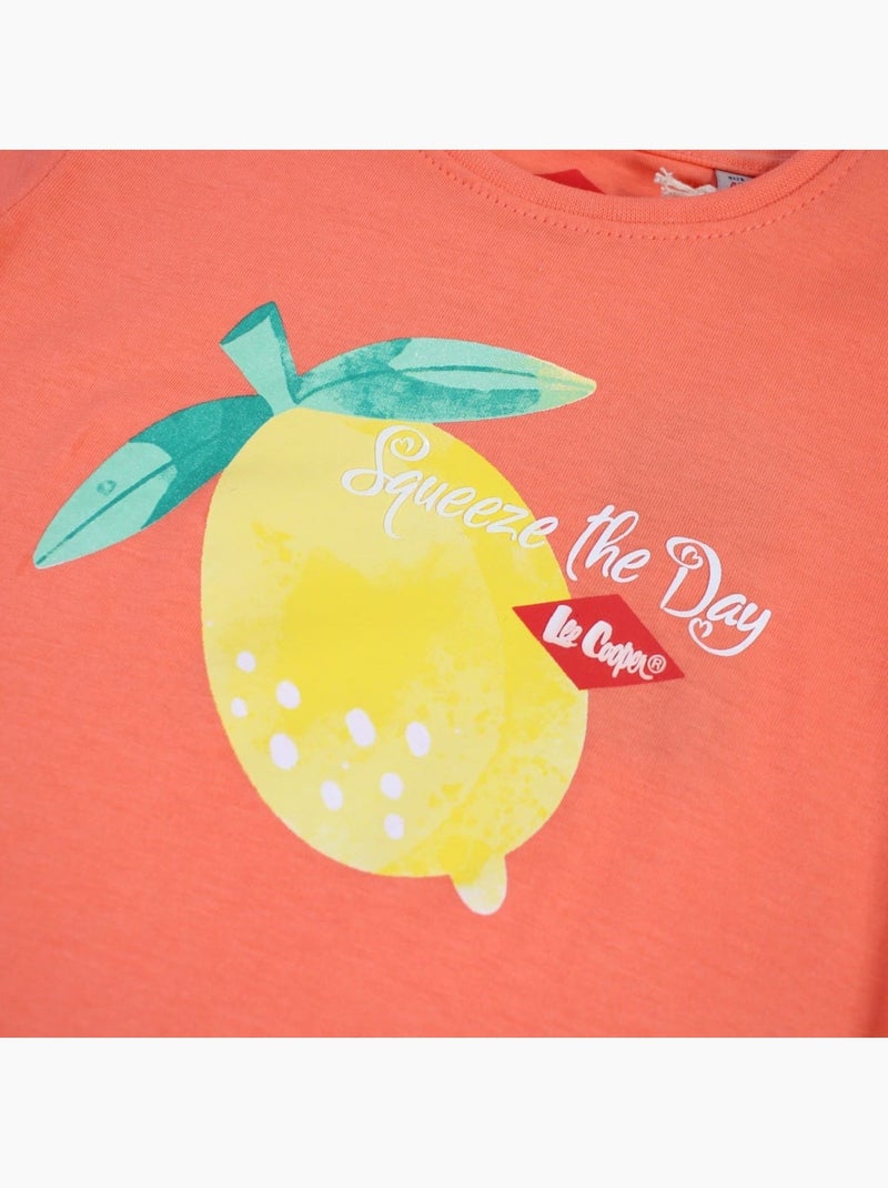 Lee Cooper - T-shirt manga curta  menina Laranja - Kiabi