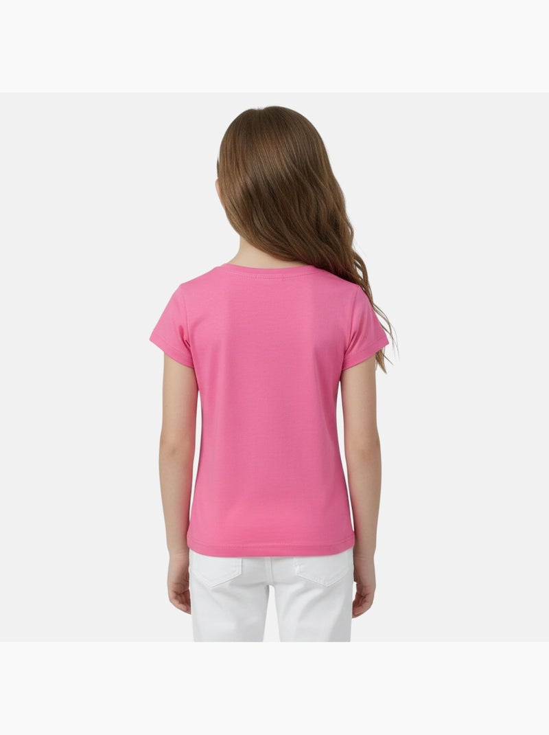 Lee Cooper - T-shirt manga curta  menina Rosa-fúcsia - Kiabi