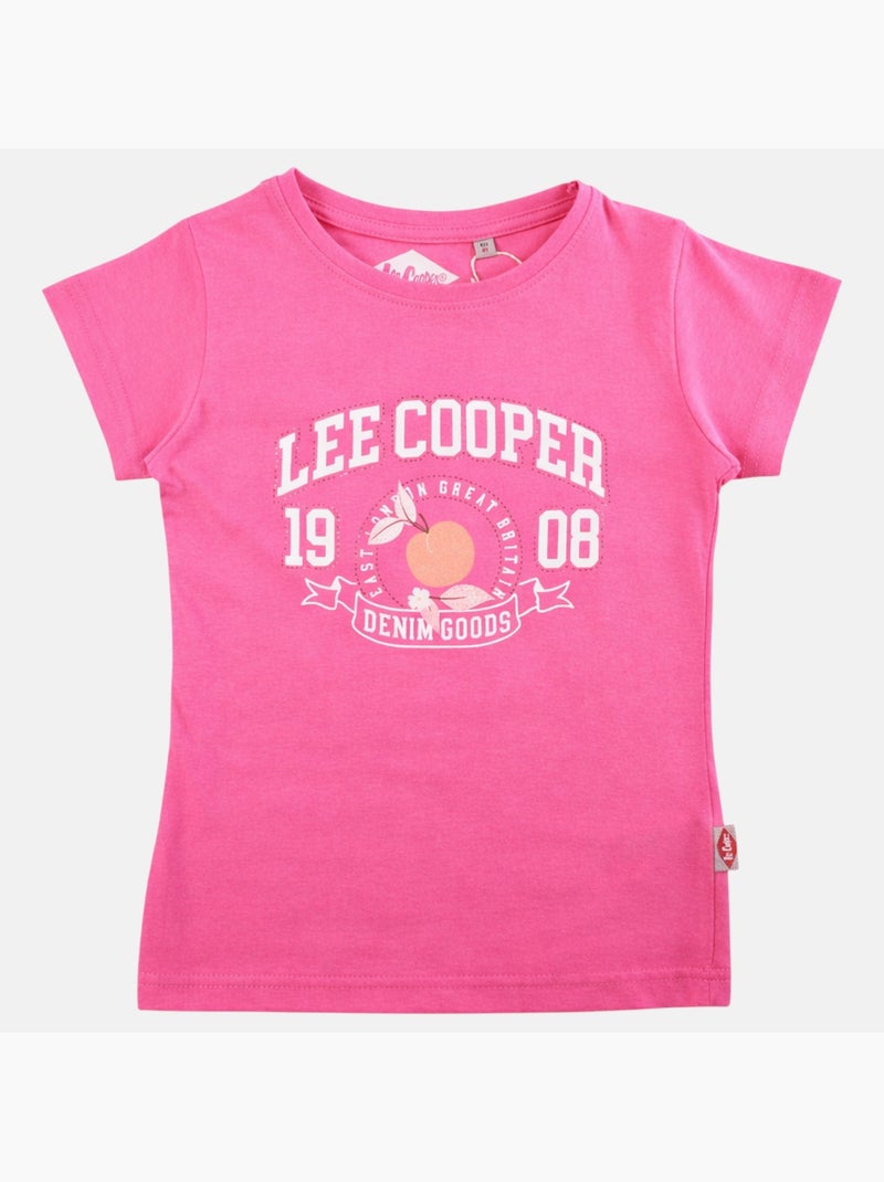 Lee Cooper - T-shirt manga curta  menina Rosa-fúcsia - Kiabi