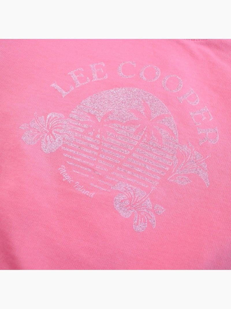 Lee Cooper - T-shirt manga curta  menina Rosa-fúcsia - Kiabi