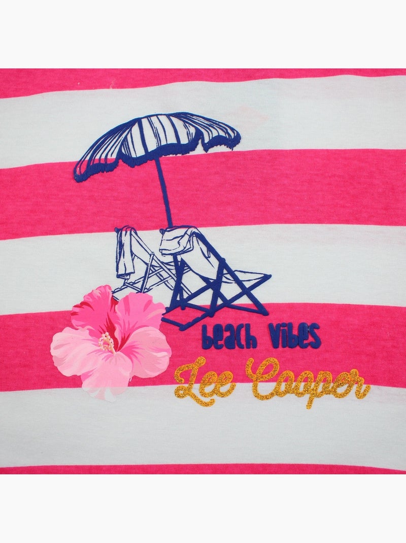 Lee Cooper - T-shirt manga curta  menina Rosa-fúcsia - Kiabi