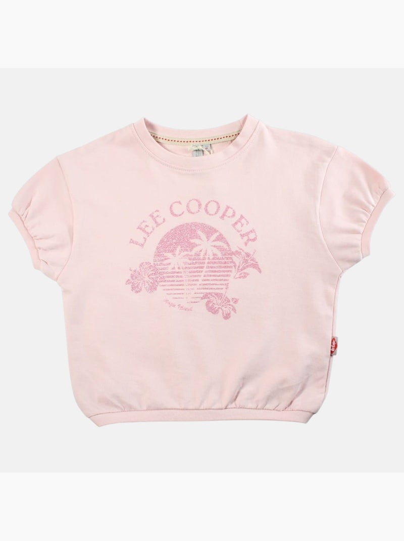Lee Cooper - T-shirt manga curta  menina Rosa - Kiabi