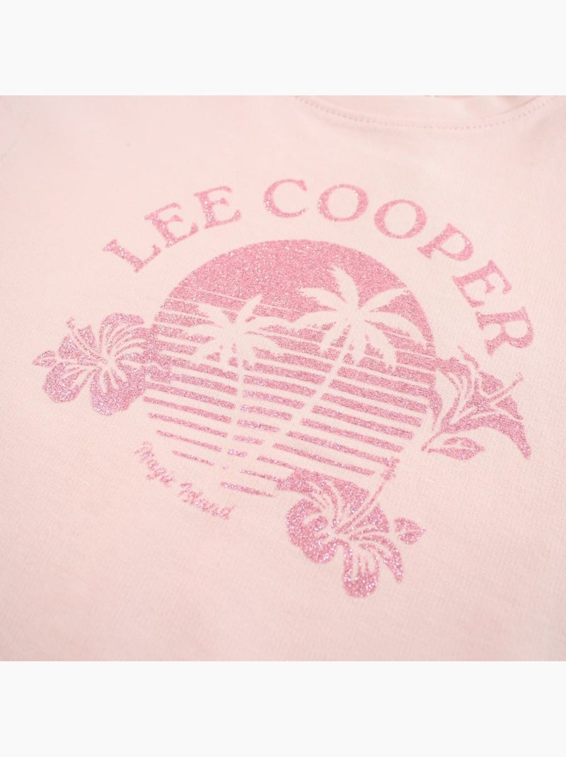 Lee Cooper - T-shirt manga curta  menina Rosa - Kiabi