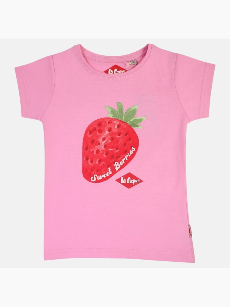 Lee Cooper - T-shirt manga curta  menina Rosa - Kiabi