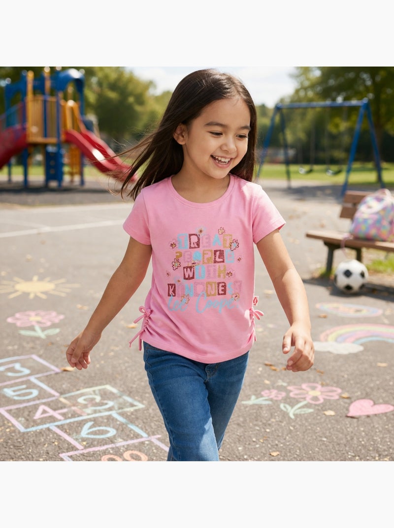 Lee Cooper - T-shirt manga curta  menina Rosa - Kiabi