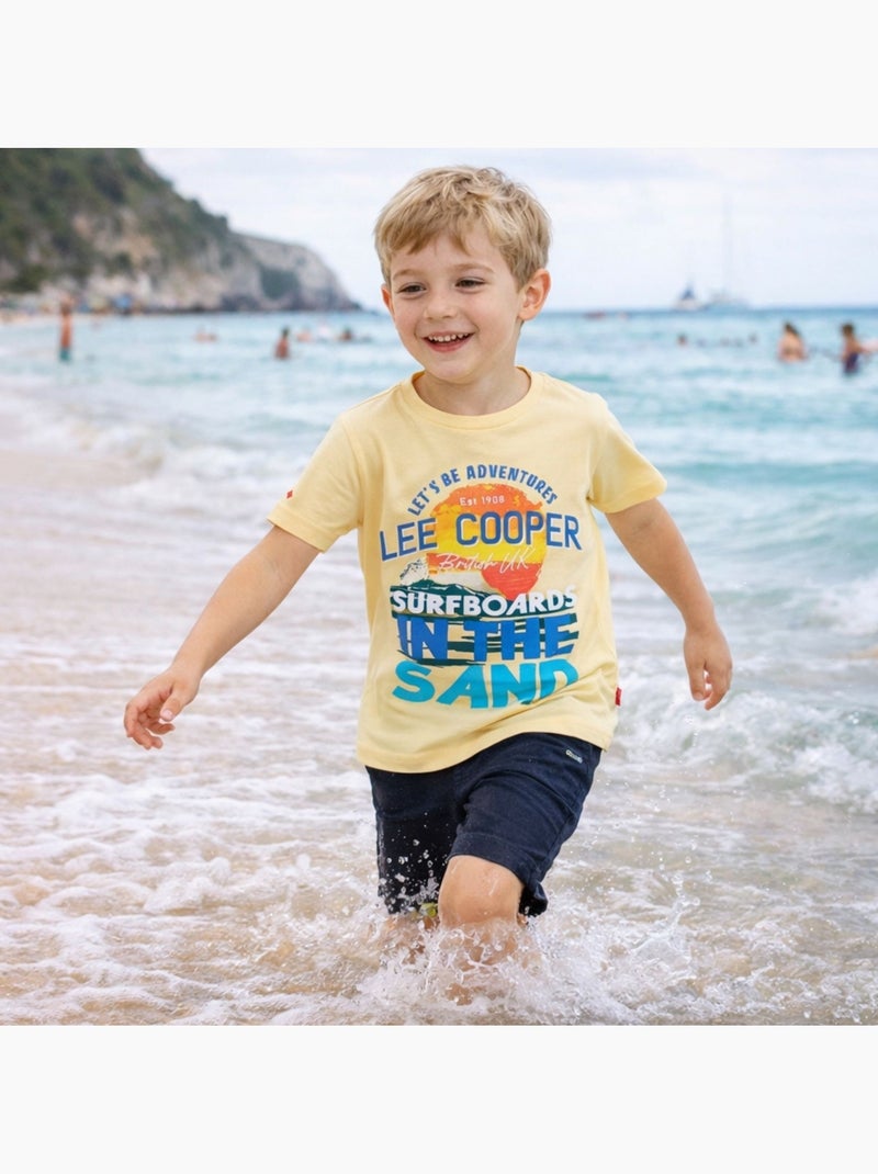 Lee Cooper - T-shirt manga curta  menino Amarelo - Kiabi