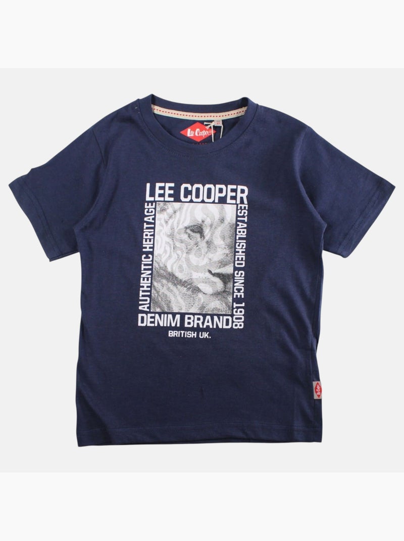 Lee Cooper - T-shirt manga curta  menino Azul-marinho - Kiabi
