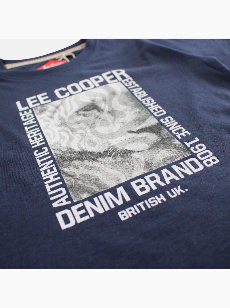 Lee Cooper - T-shirt manga curta  menino Azul-marinho - Kiabi