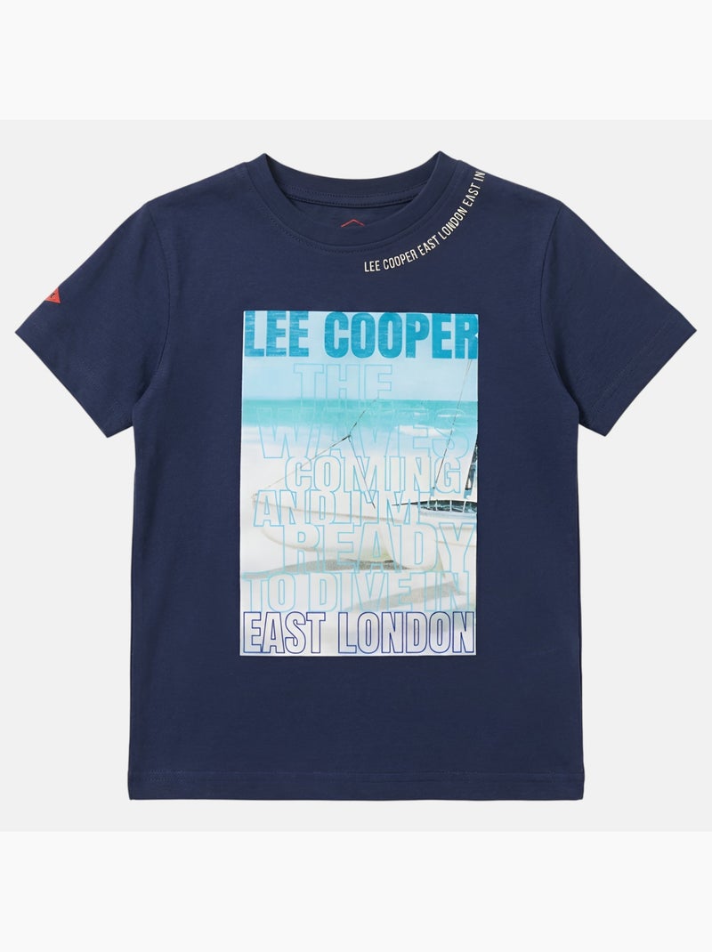 Lee Cooper - T-shirt manga curta  menino Azul-marinho - Kiabi