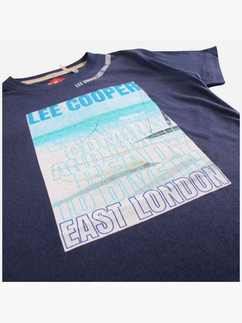 Lee Cooper - T-shirt manga curta  menino Azul-marinho - Kiabi