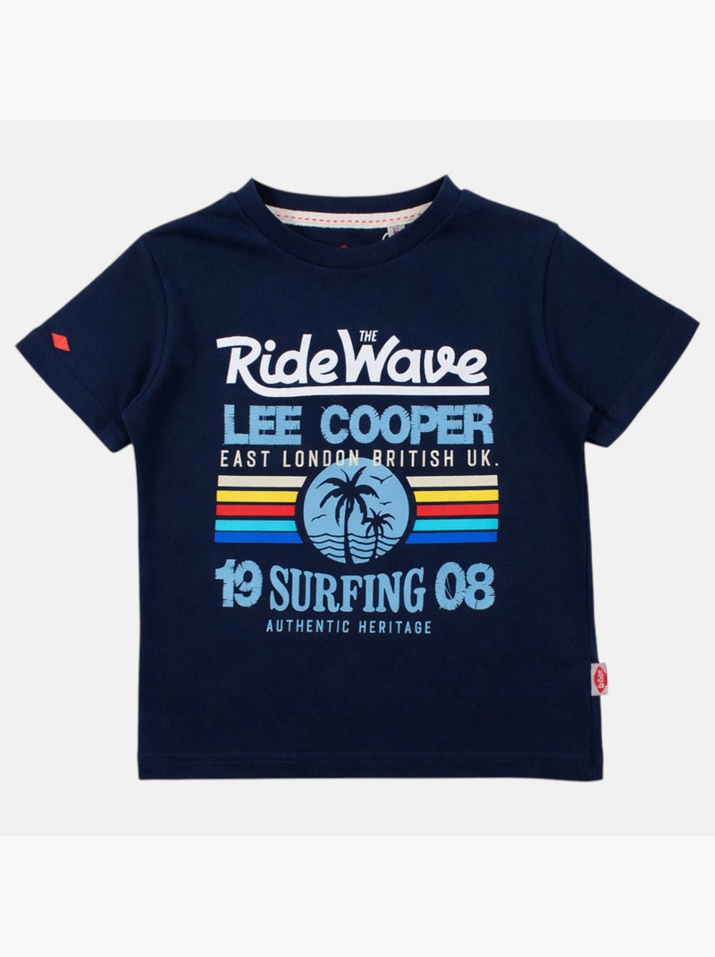 Lee Cooper - T-shirt manga curta  menino Azul-marinho - Kiabi
