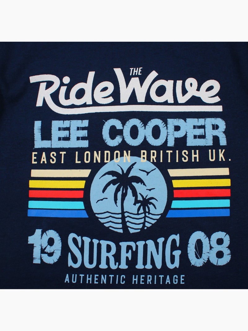 Lee Cooper - T-shirt manga curta  menino Azul-marinho - Kiabi
