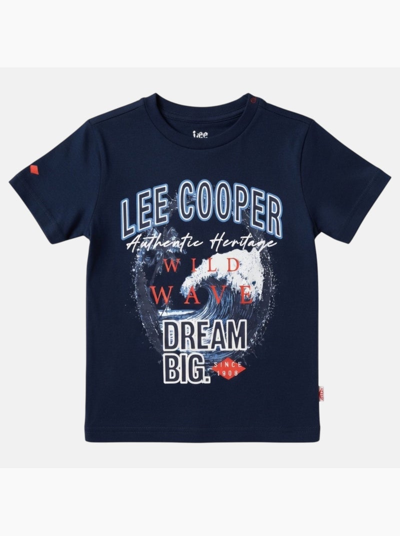Lee Cooper - T-shirt manga curta  menino Azul-marinho - Kiabi