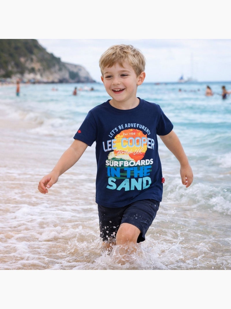 Lee Cooper - T-shirt manga curta  menino Azul-marinho - Kiabi